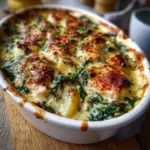 Gratin léger poulet-épinards
