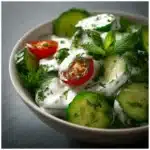 Salade fraîche concombre et yaourt