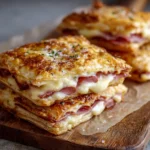 Feuilletés au fromage et Croquants de jambon de poulet