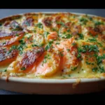 Gratin de saumon et pommes de terre au four