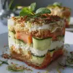 Tiramisu Salé aux Courgettes et Saumon Fumé