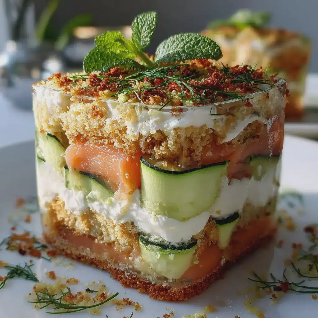 Tiramisu Salé aux Courgettes et Saumon Fumé