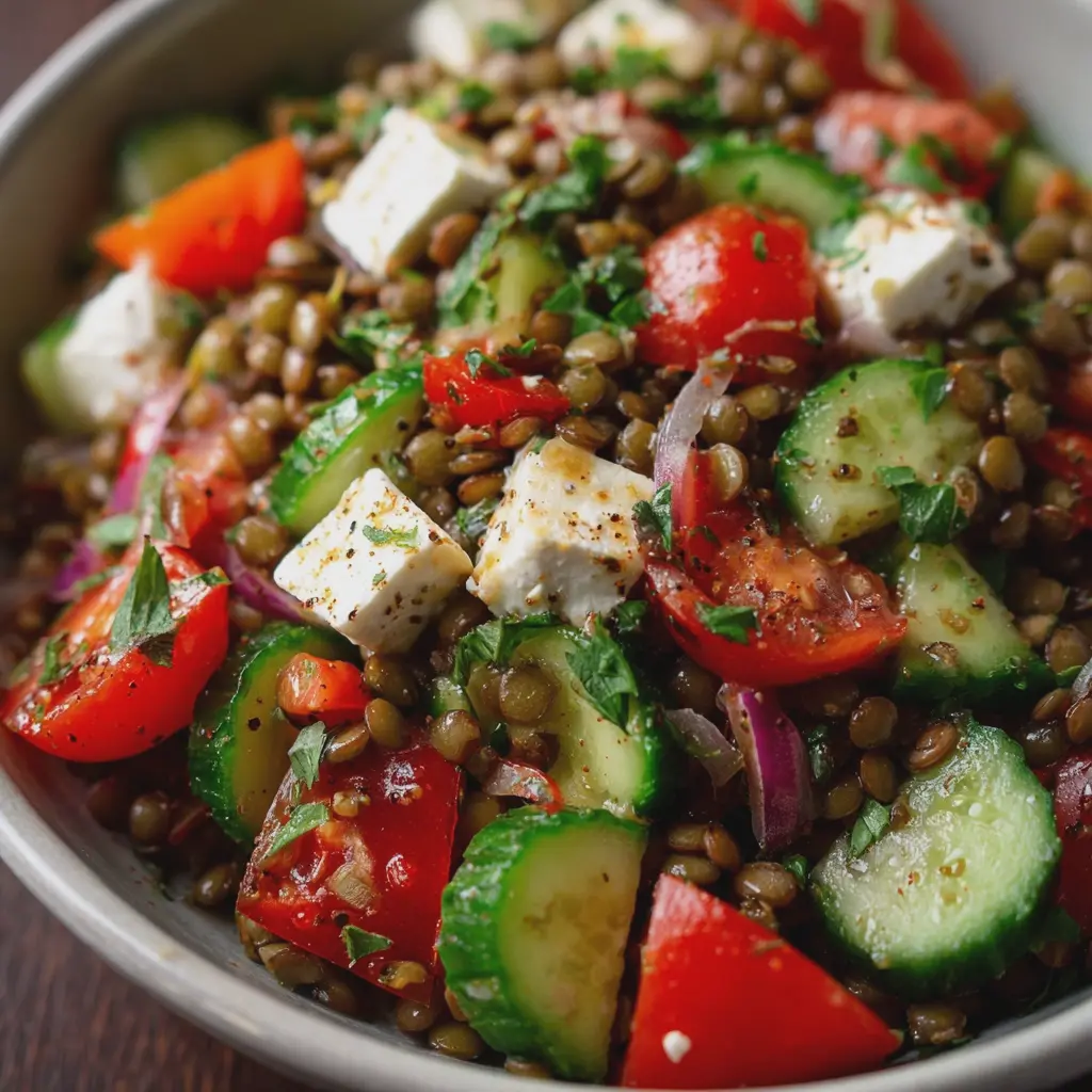 Salade de lentilles à la grecque