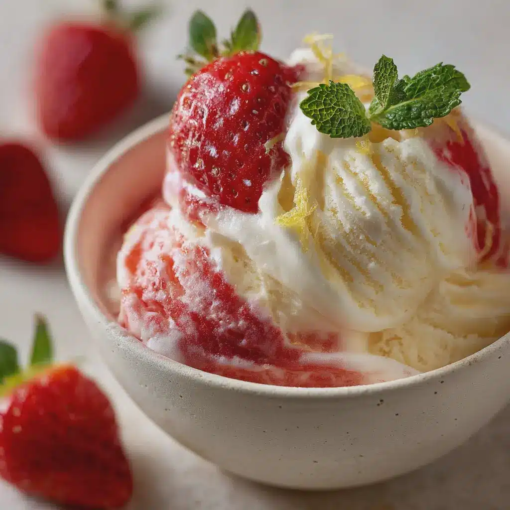 Crème Glacée Citron-Fraise