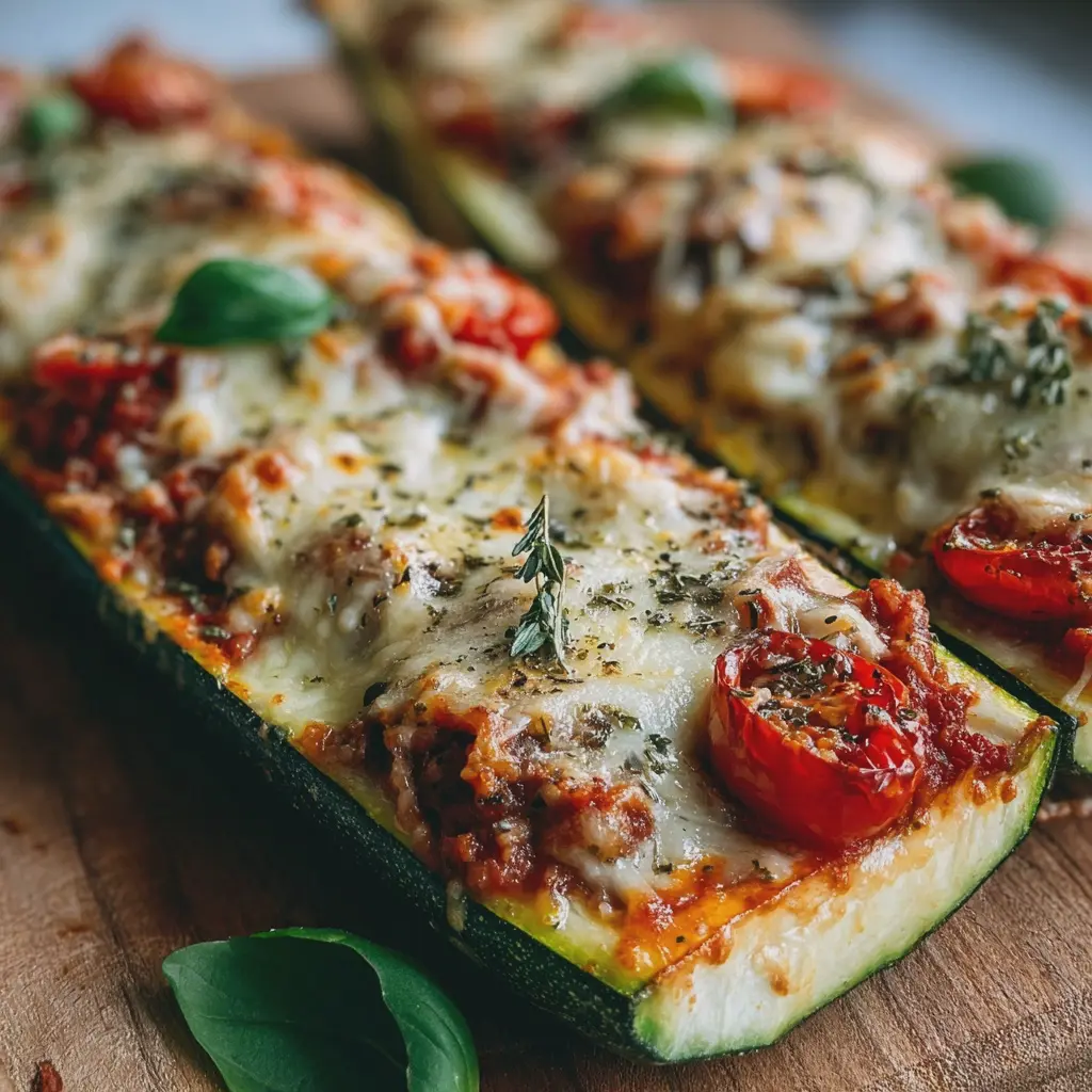 Courgettes Farcies en Bateau Façon Pizza