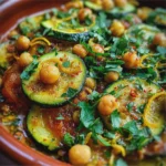 Tajine de Courgettes aux Pois Chiches et Citron Confit