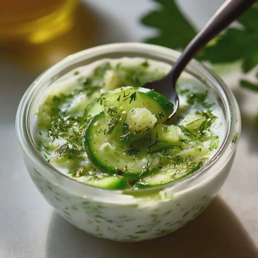 Sauce froide au concombre et à l’ail