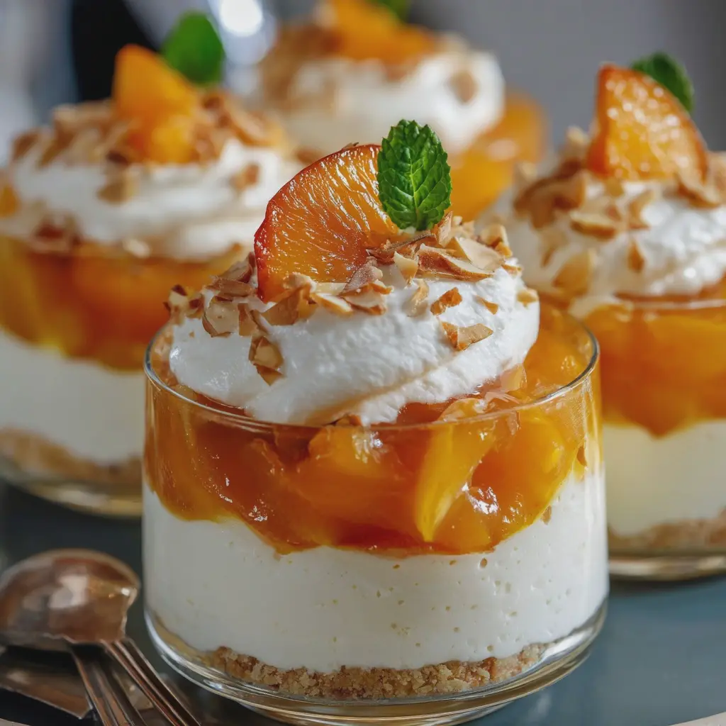 Coupes de mousse au mascarpone et abricots caramélisés