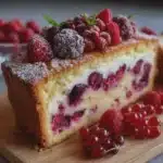 Cake au Yaourt et Fruits Rouges Ultra Moelleux