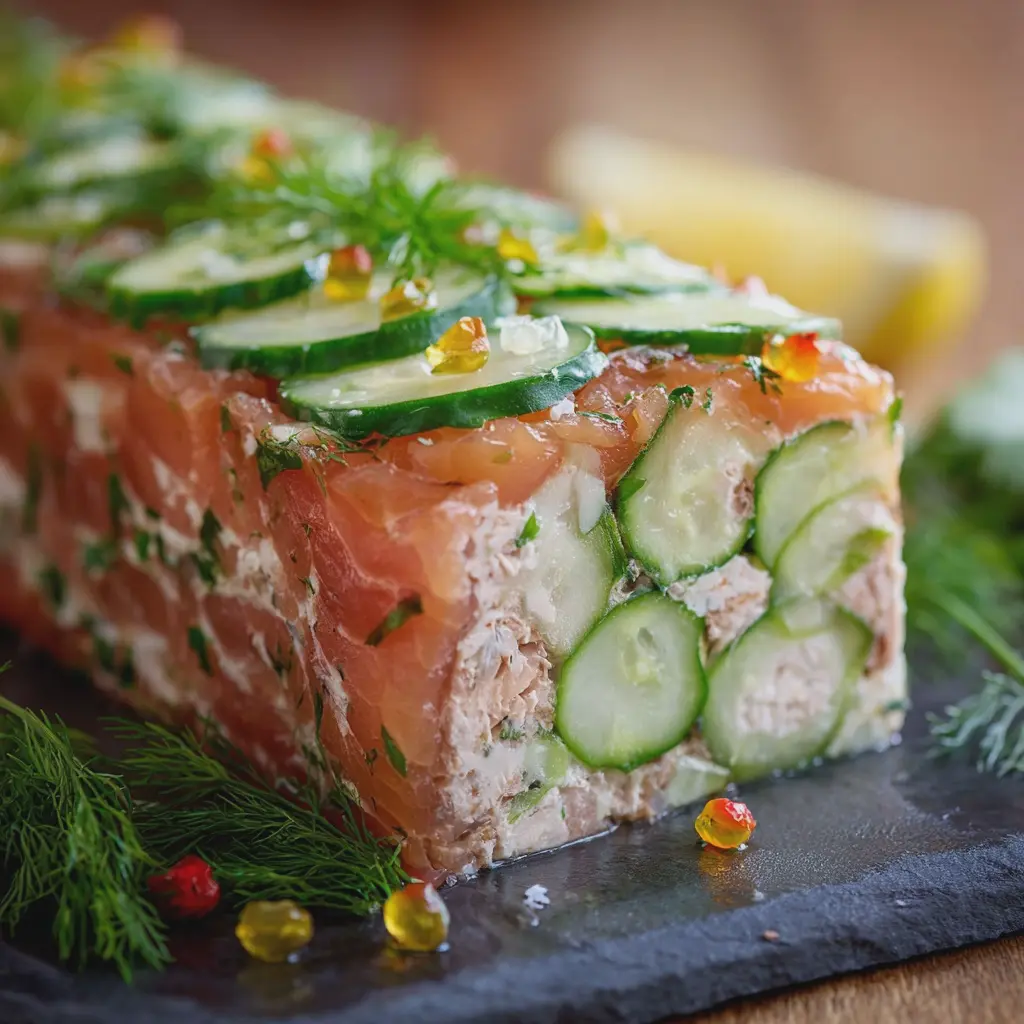 Terrine Froide Saumon–Concombre