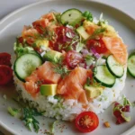 Salade de Riz au Saumon Fumé