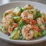 Salade de crevettes et avocat crémeuse