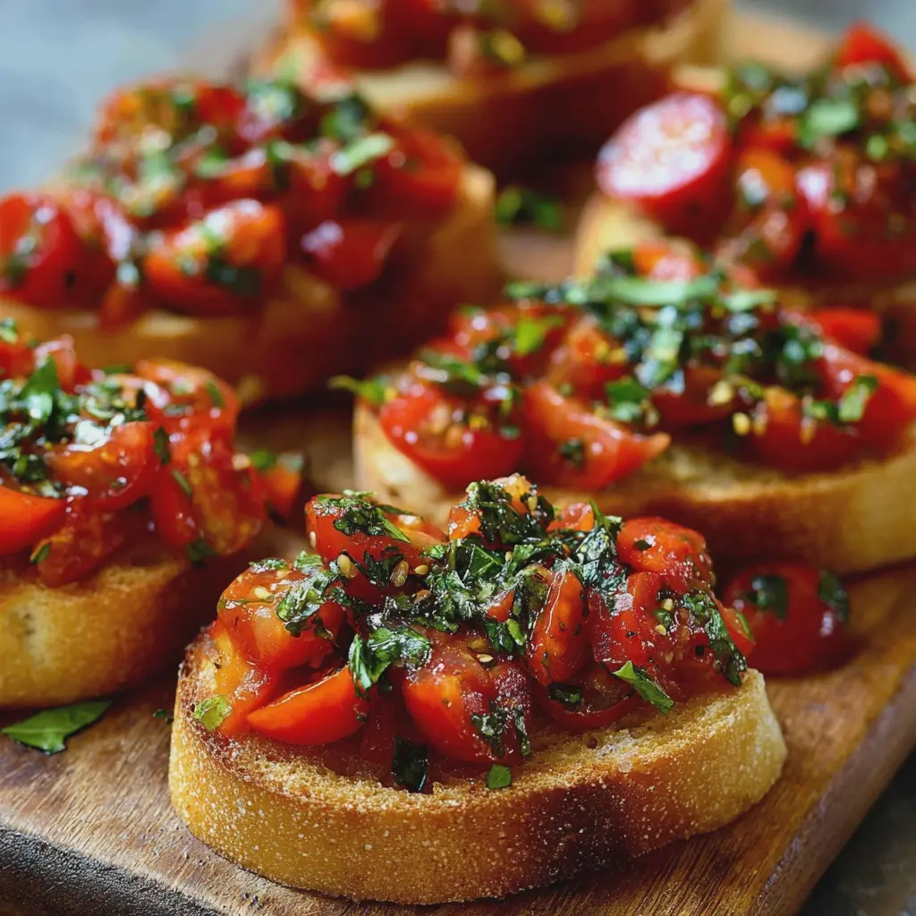 Bruschettas aux Tomates Marinées
