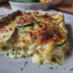 Gratin de ravioles au comté et courgette