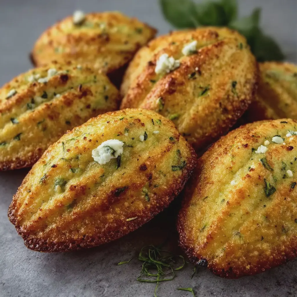 Madeleines salées à la courgette et à la feta