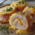 Roulés de Jambon de Poulet aux Œufs Mimosa et Cheddar