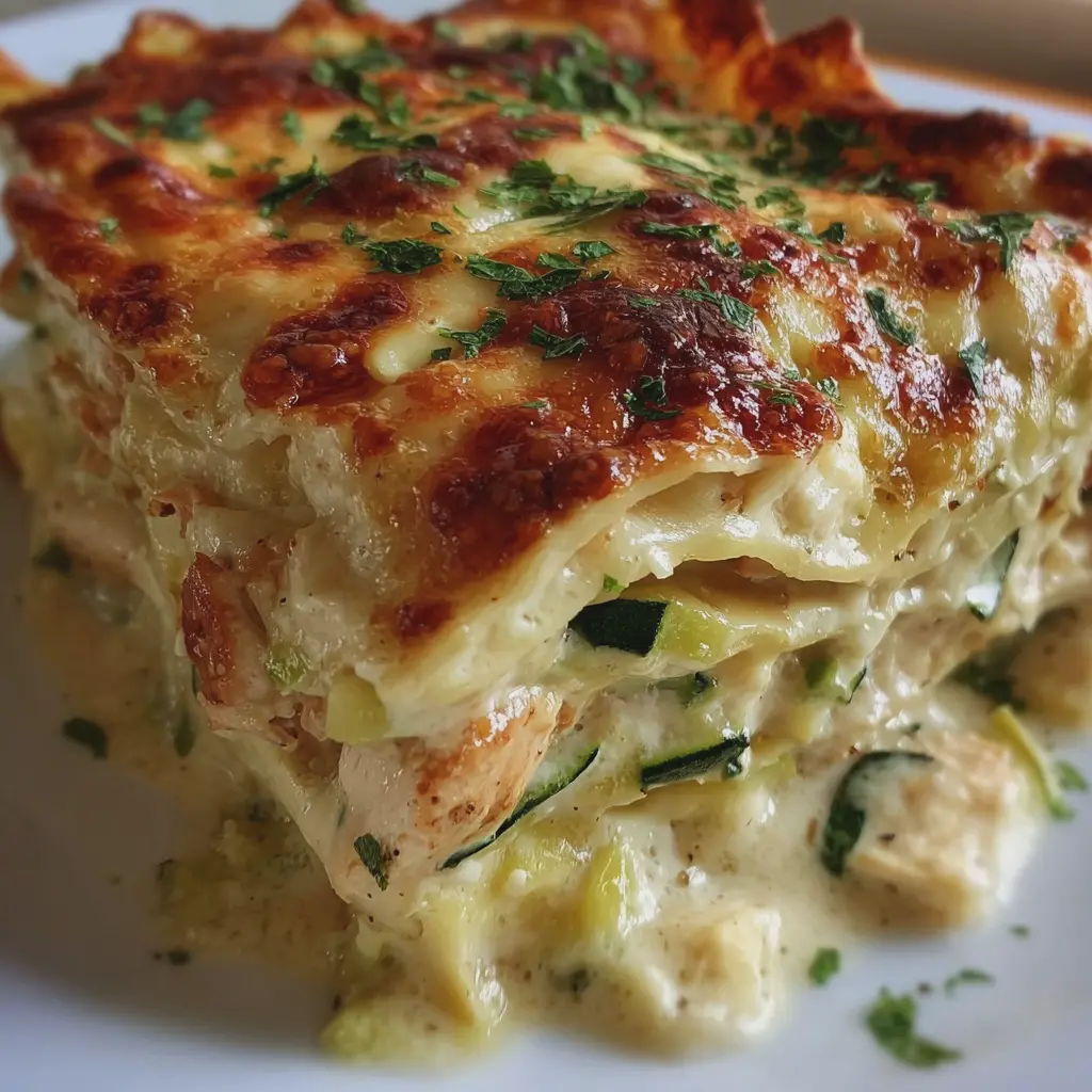 Lasagnes au Poulet et aux Courgettes