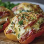 Poivrons Farcis au Chicken Ham et au Camembert