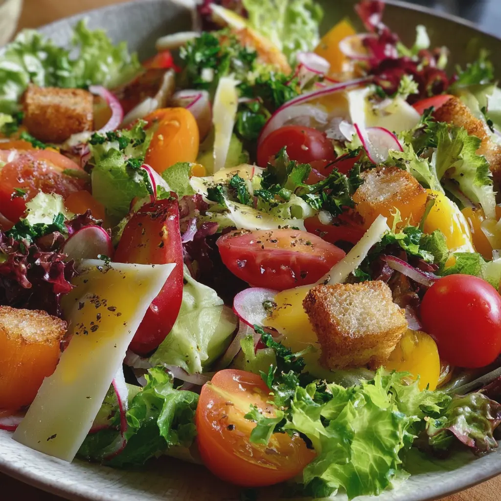 Salade Paysanne au Fromage et Crudités