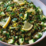 Taboulé de Lentilles Vertes, Courgettes Crues et Zestes de Citron Confit