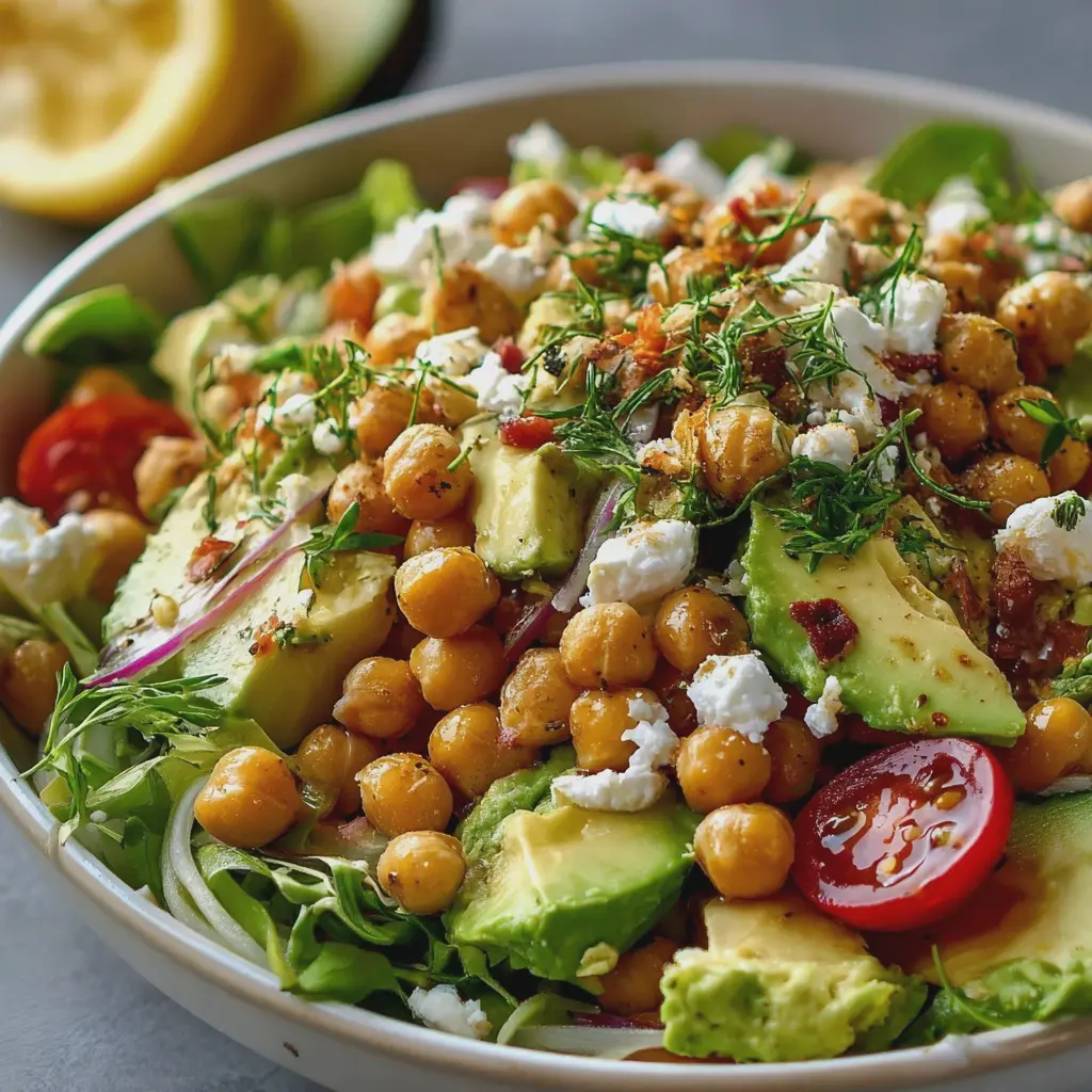 Salade crémeuse de pois chiches et avocat