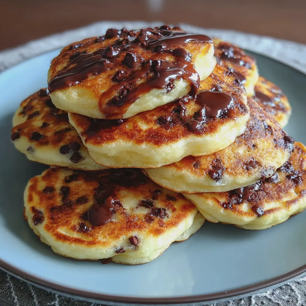 Pancakes au yaourt et aux pépites de chocolat