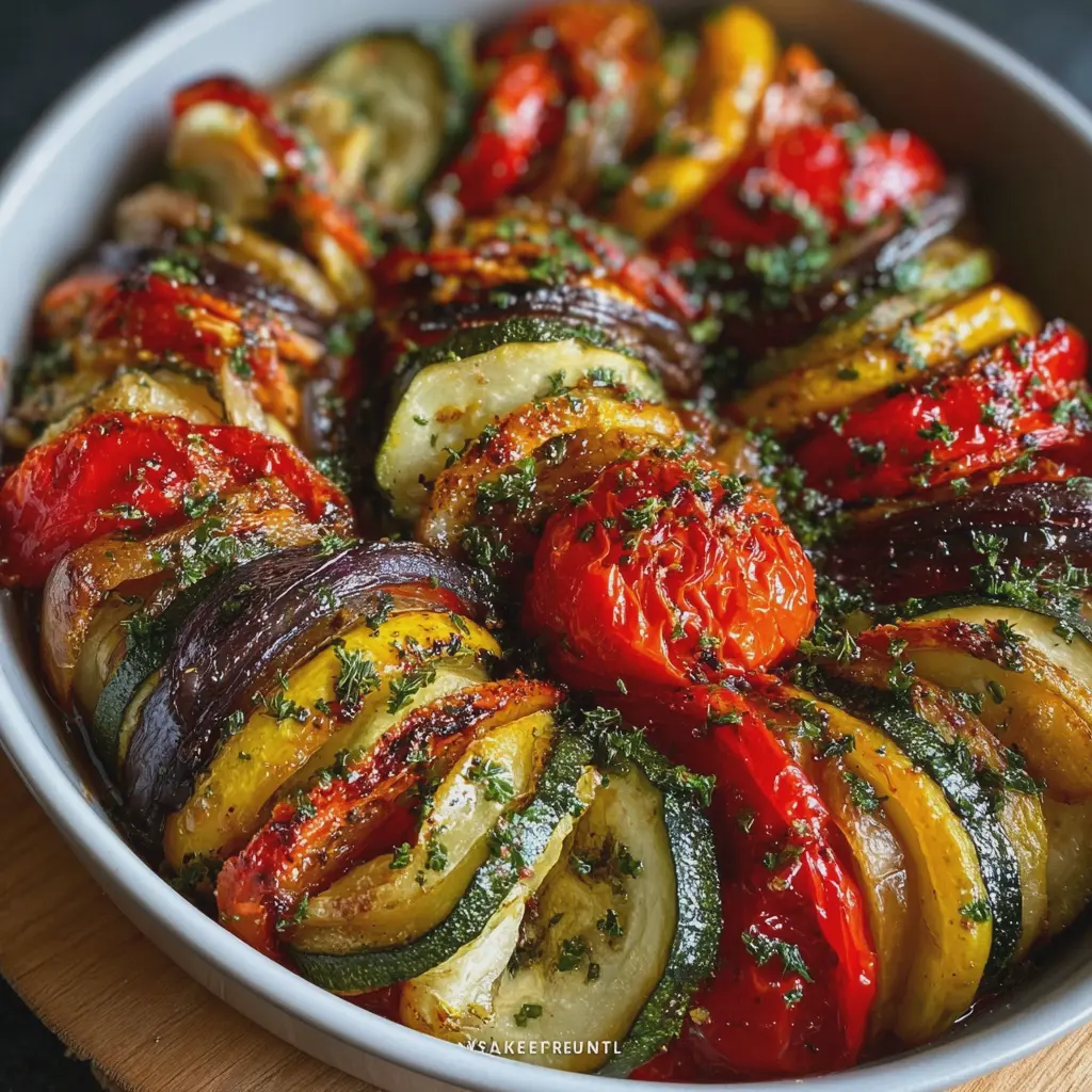 Ratatouille confite au four