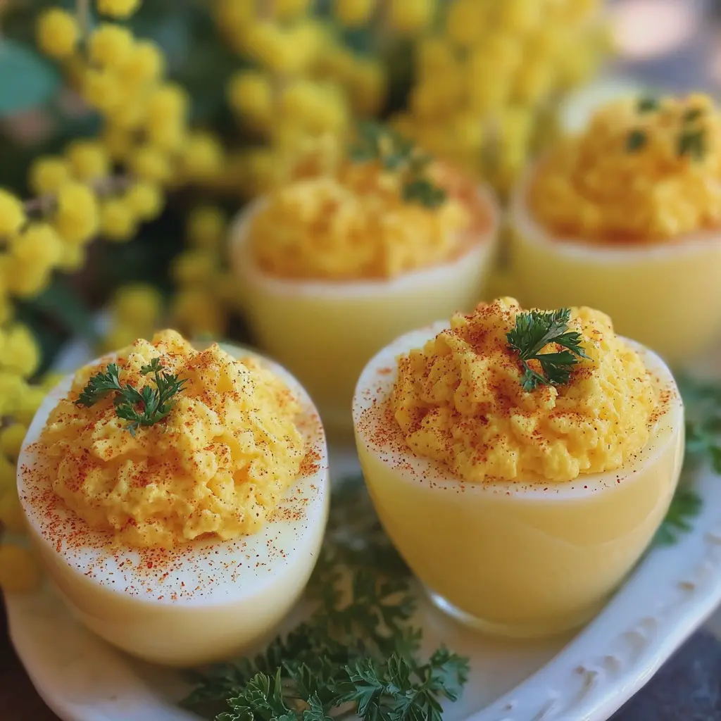 Œufs mimosa traditionnels maison
