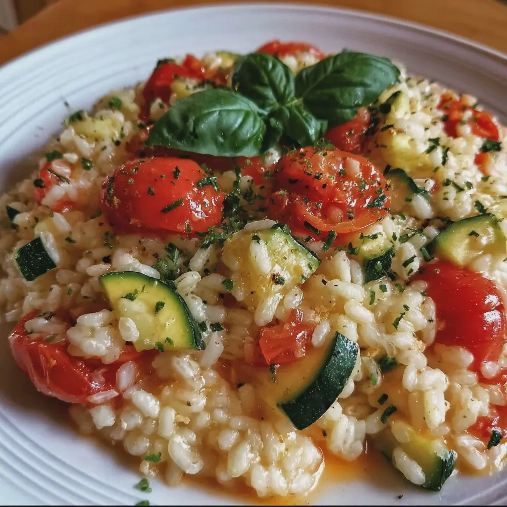 Risotto Léger aux Courgettes et Tomates