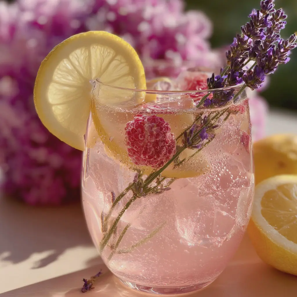 Limonade royale rose pastel et lavande