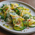 Carpaccio de courgettes au citron et parmesan