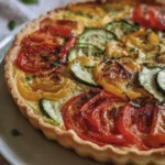 Tarte du Soleil aux Courgettes, Tomates, Poivron et Oignon