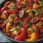 Poulet Sauté aux Poivrons et Chorizo