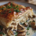 Feuilleté crémeux au poulet et champignons
