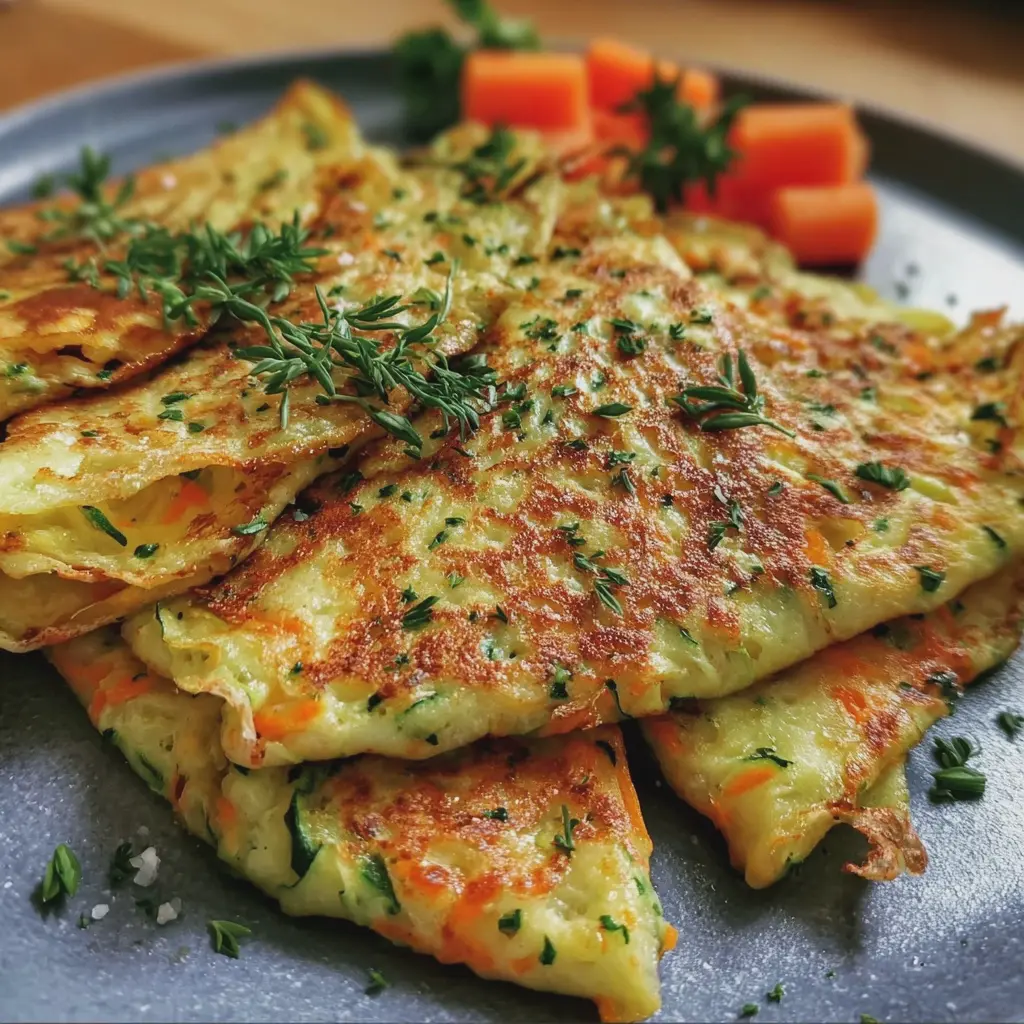 Crêpes Salées Courgettes-Carottes Moelleuses