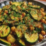 Sauté de courgettes et pois chiches à l’orientale