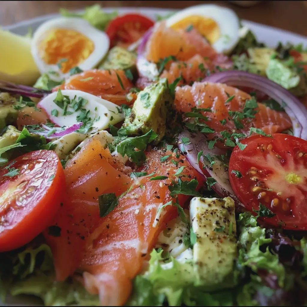 La salade de saumon fumé qui remplace un repas
