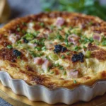 Clafoutis de chou-fleur au jambon de poulet léger