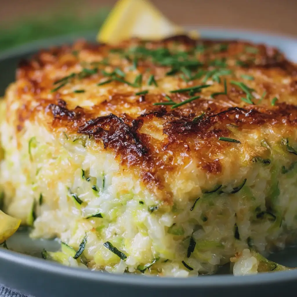 Gratin de riz à la courgette râpée