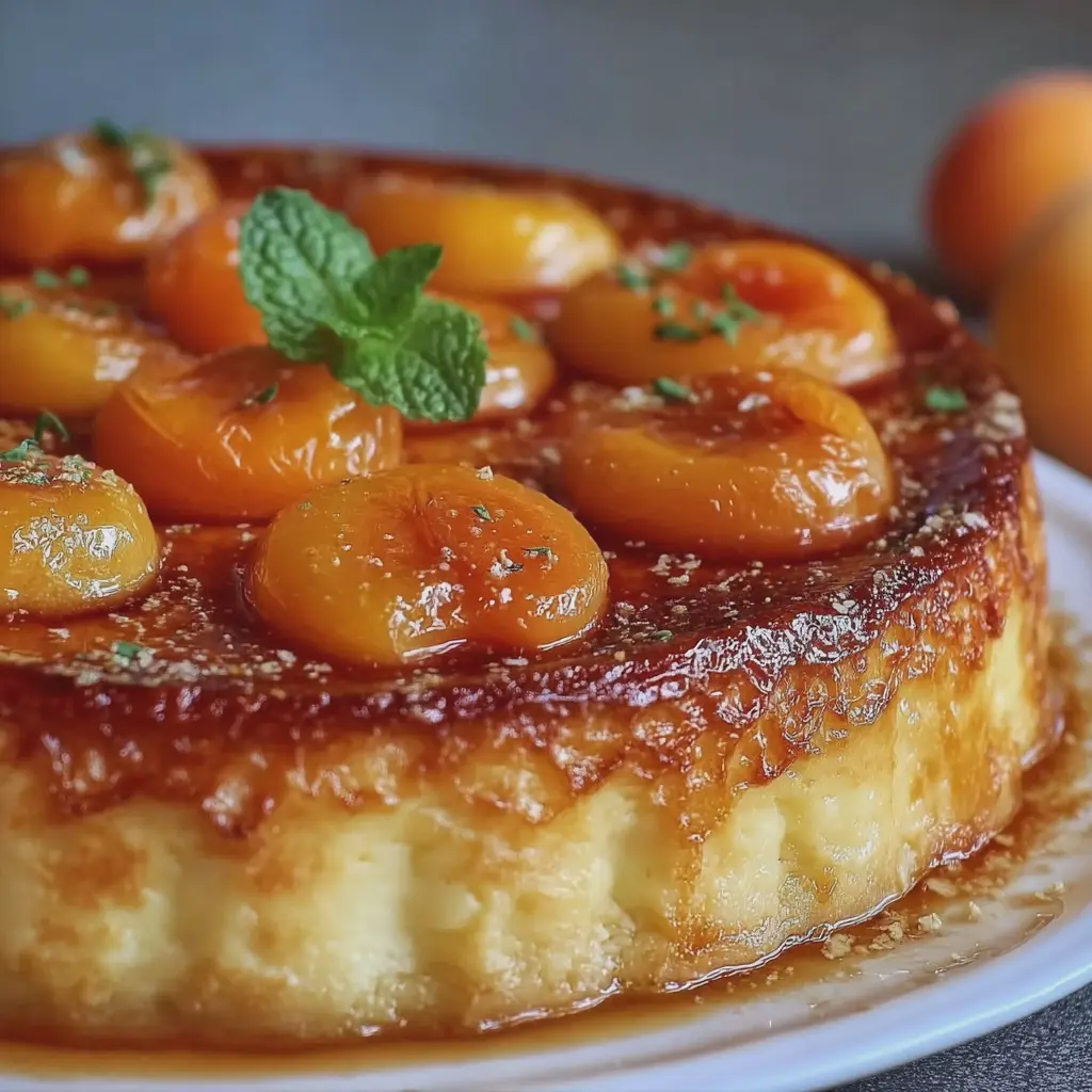 Flan boulanger à la vanille et aux abricots