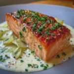 Pavé de Saumon au Four et Fondue de Poireaux