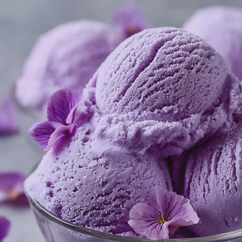Crème glacée à la violette