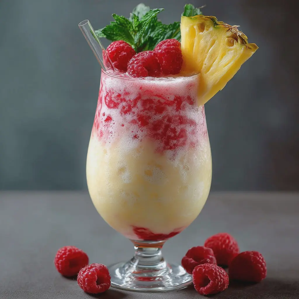 Piña Colada aux Framboises (Sans Alcool)
