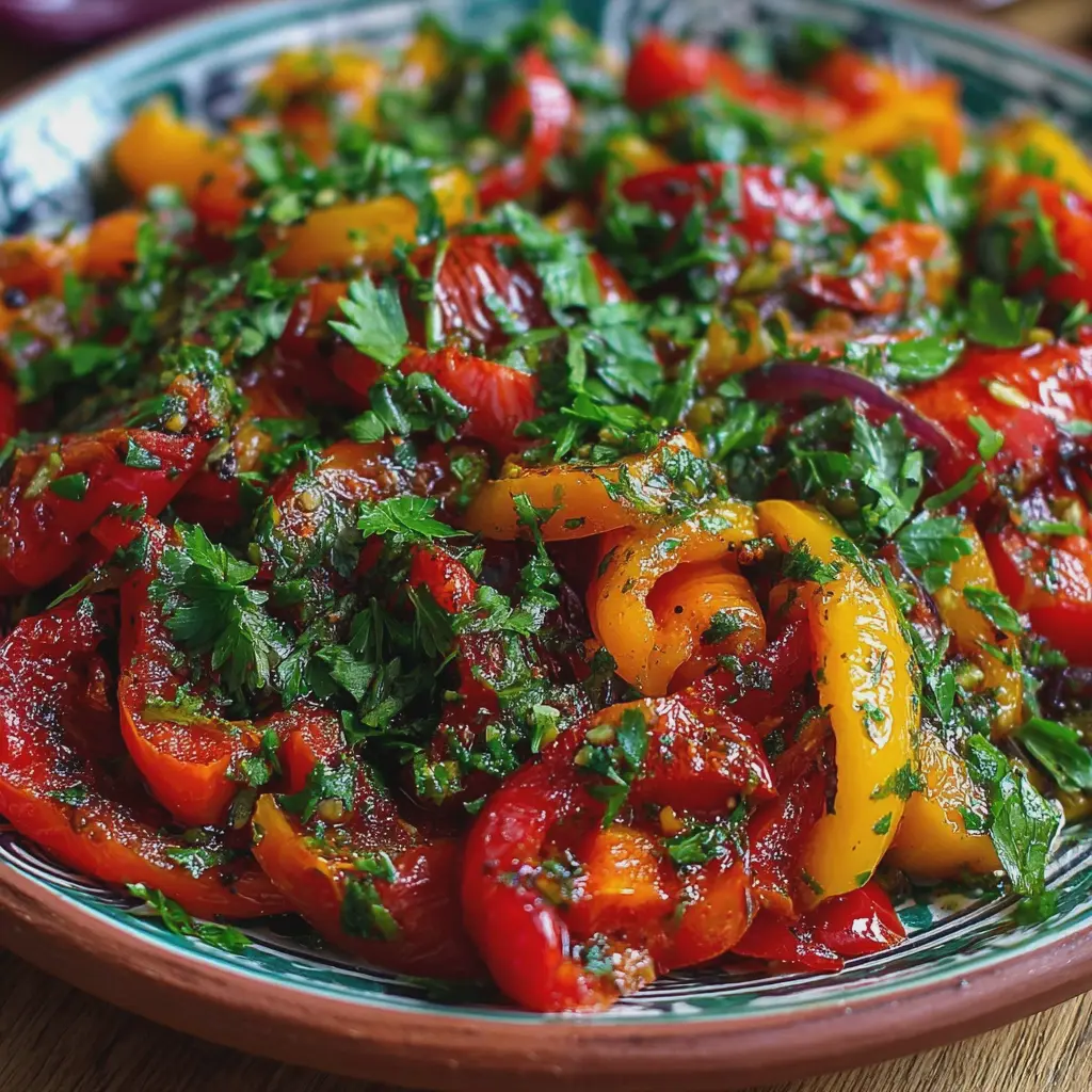 Salade marocaine de poivrons grillés (Taktouka)