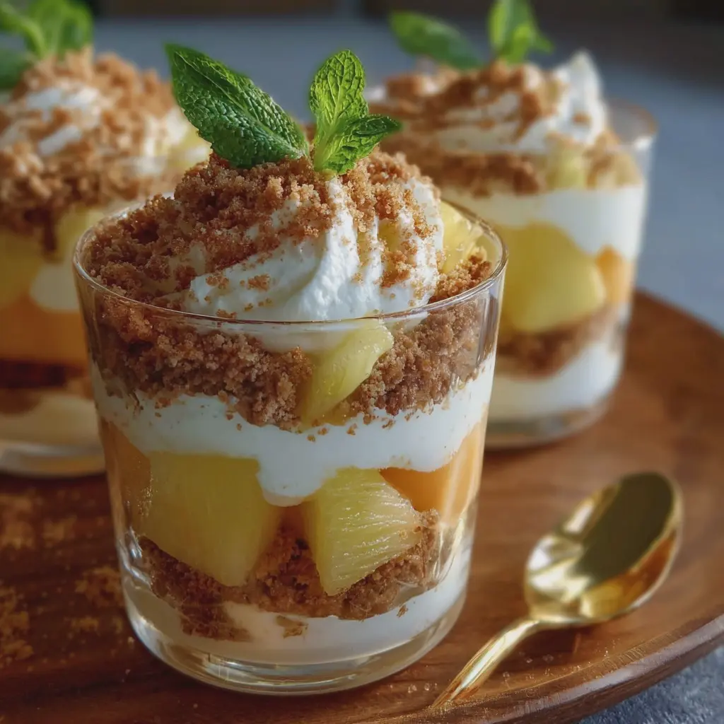 Verrines Façon Tiramisu au Melon, Ananas et Spéculoos