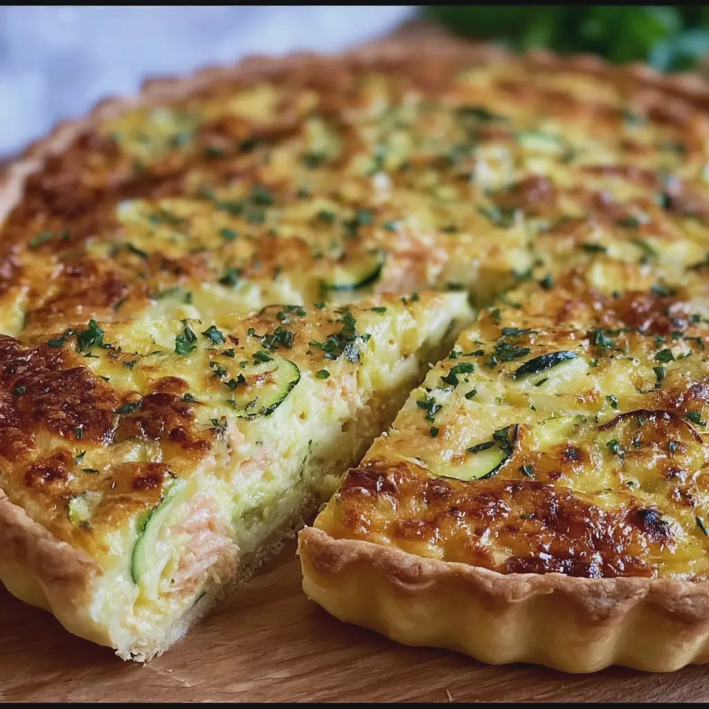 Quiche aux Courgettes et au Saumon