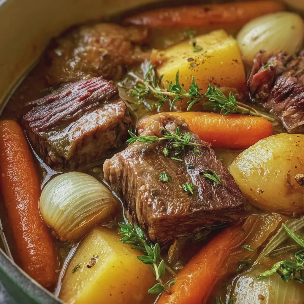Pot-au-feu mijoté, viande fondante et parfumée