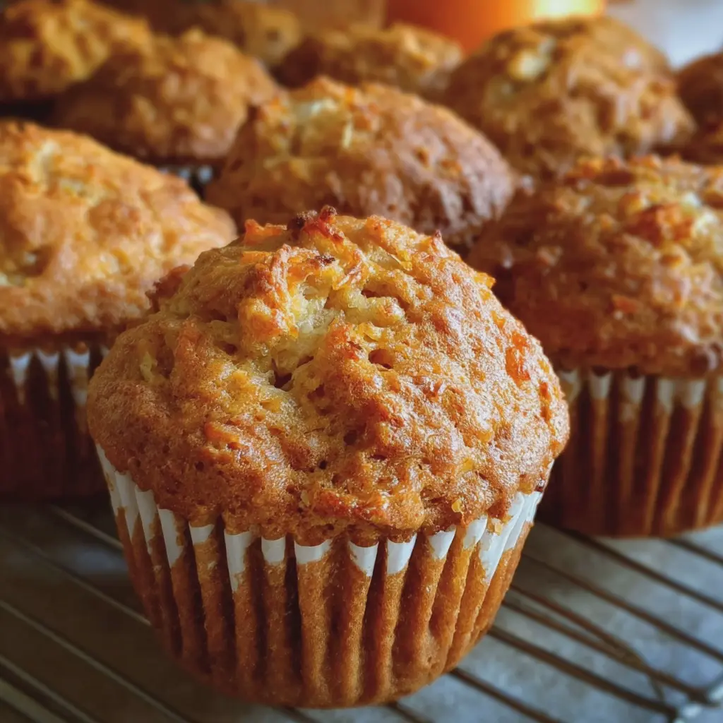 Muffins santé aux pommes, carottes et miel