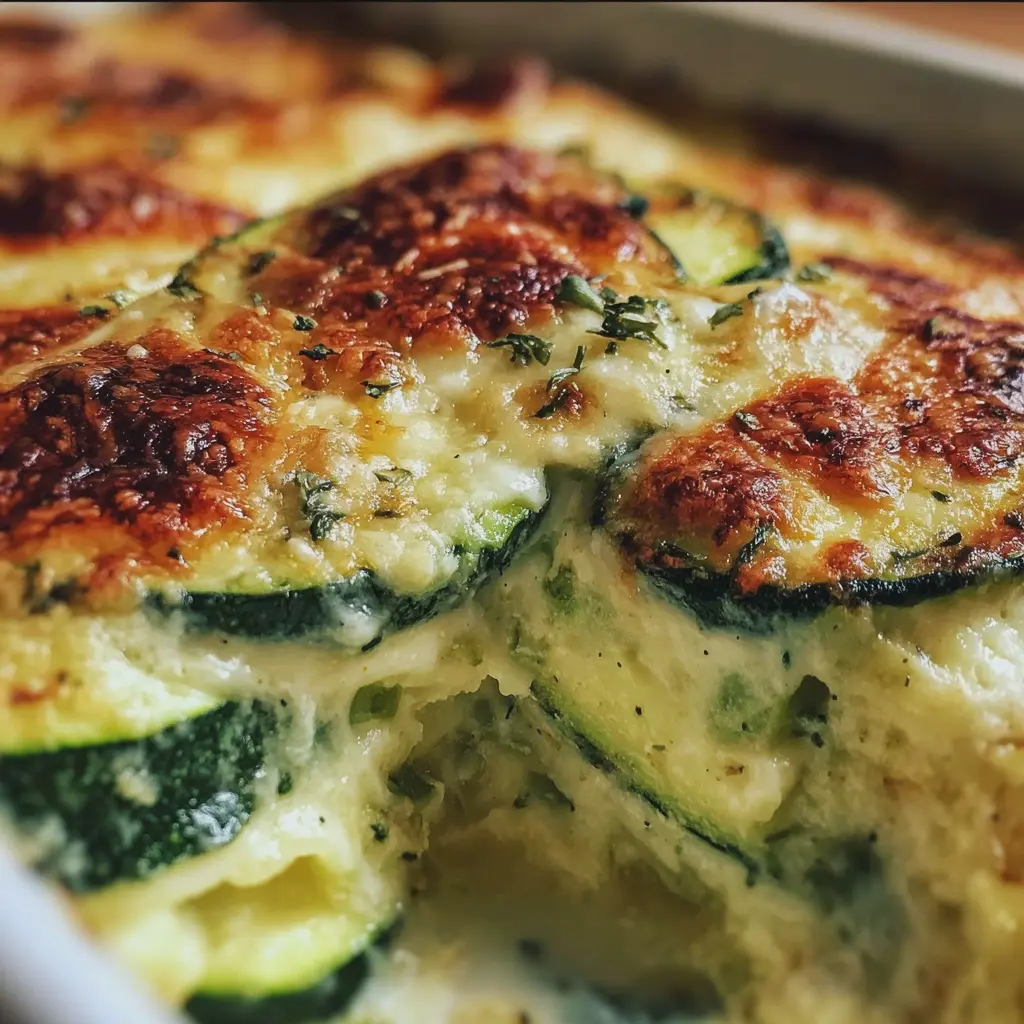 Gratin léger de courgettes au parmesan