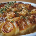 Pommes de terre boulangères aux oignons